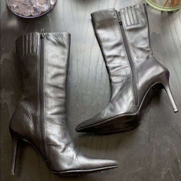 Stunning Colin Stuart Mid Leather Stiletto Boots 7 - Picture 2 of 4